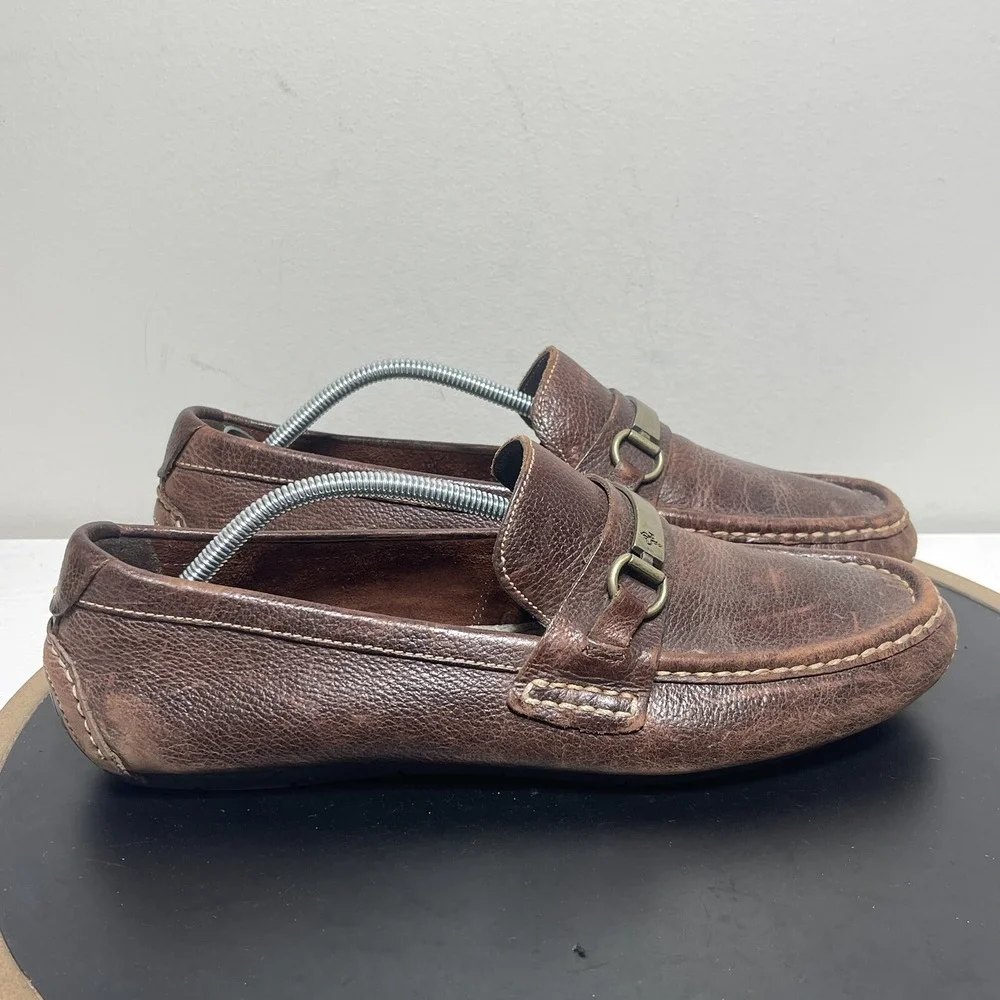 Cole Haan Grant Driver Men 8.5 M Loafers Slip‎ On Brown Pebbled Leather Classic
